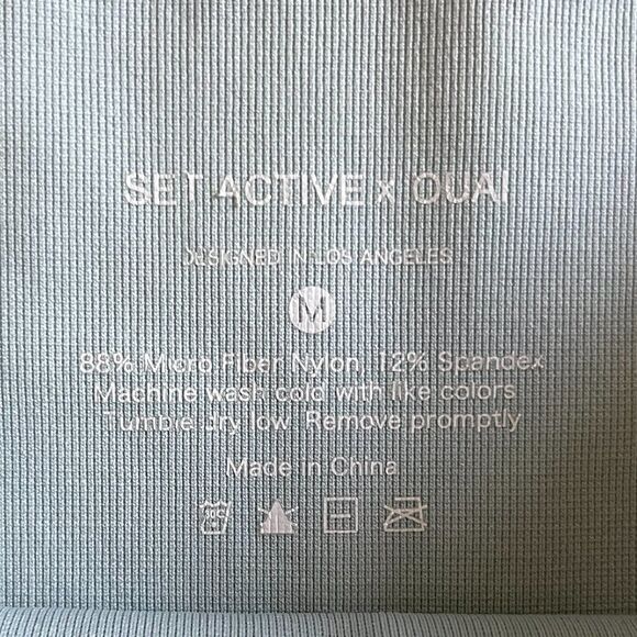 Set Active x Ouai Blue Green High Waist Seamless Leggings   Women's Size Medium - Picture 4 of 10